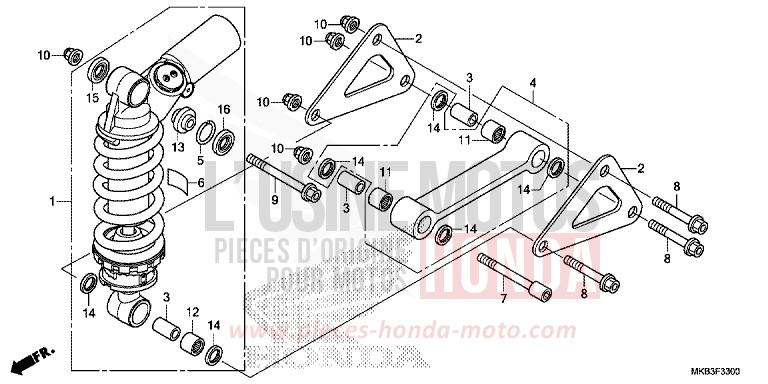 KISSEN, HINTEN (CBR1000RR/RA) von CBR1000RR „Fireblade“ ROSS WHITE (NH196) von 2016